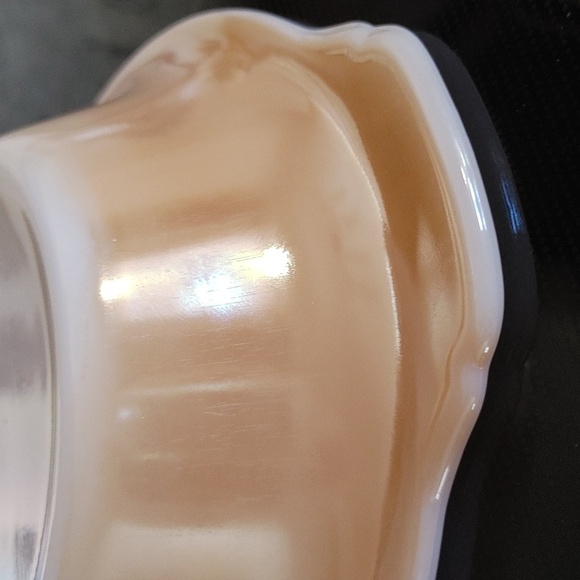 468 FIRE KING Peach Lustre Divided Oval Baking Casserole Dish - Picture 6 of 13